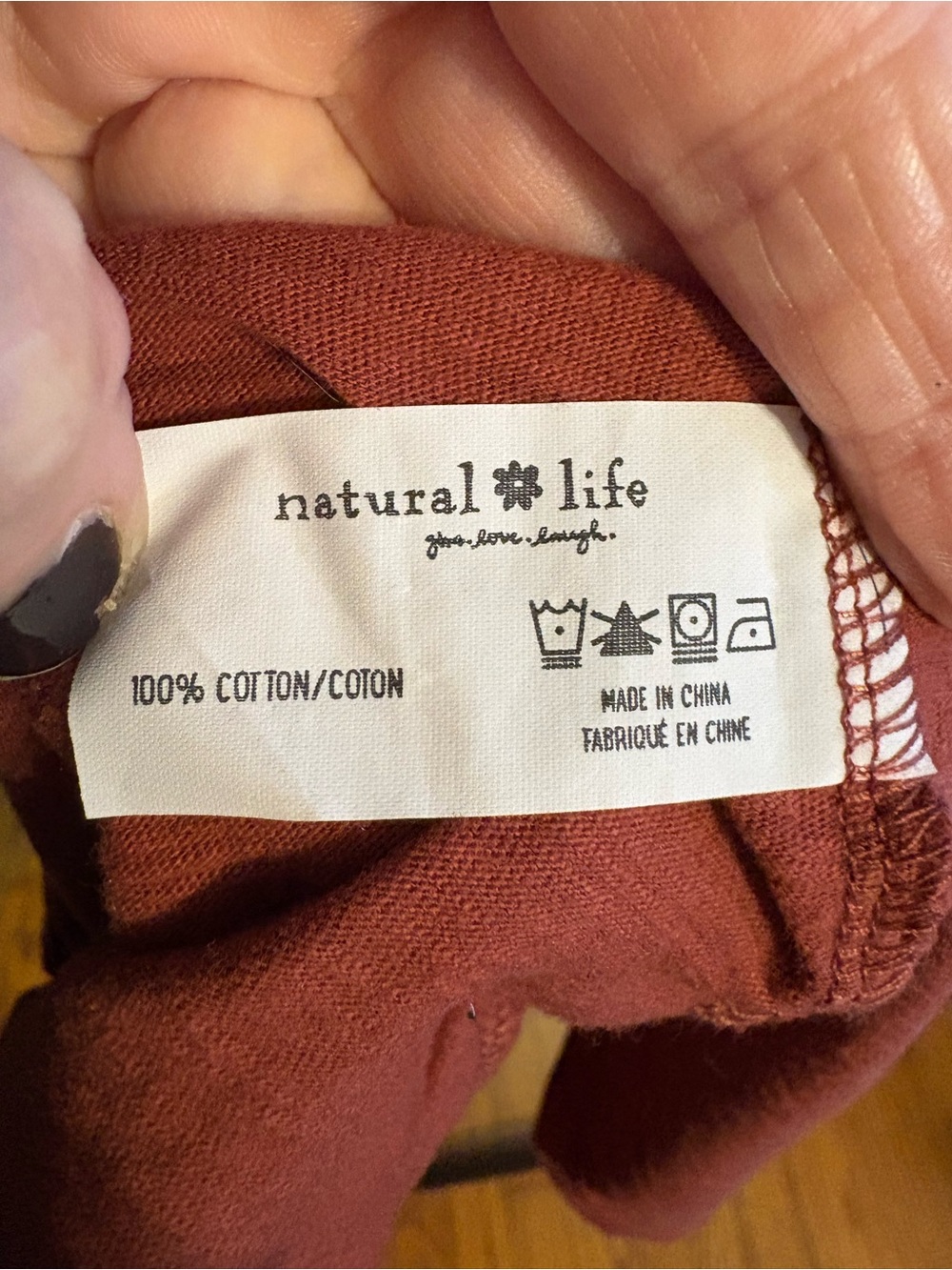 Natural Life Cotton Crochet Trim Tank Dress Rust NWT - Picture 4 of 10